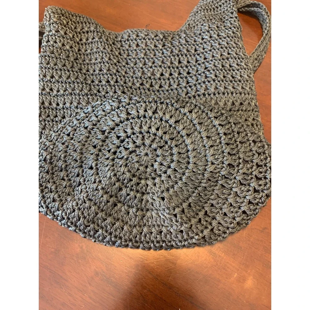 Crochet Hobo Bag Boho Knit‎ Shoulder Tote Lined Beach Vacation